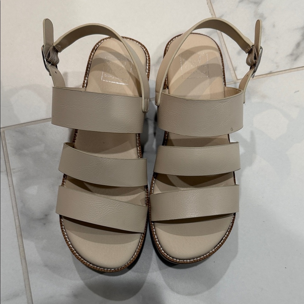 Dirty Laundry Beige Strap Sandals
